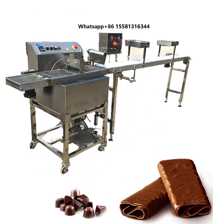 Chocolate Snack - Donut-Schokoladenüberzugsmaschine Kakao-Verarbeitungsmaschine für Snack-Bar-Überzugslinie