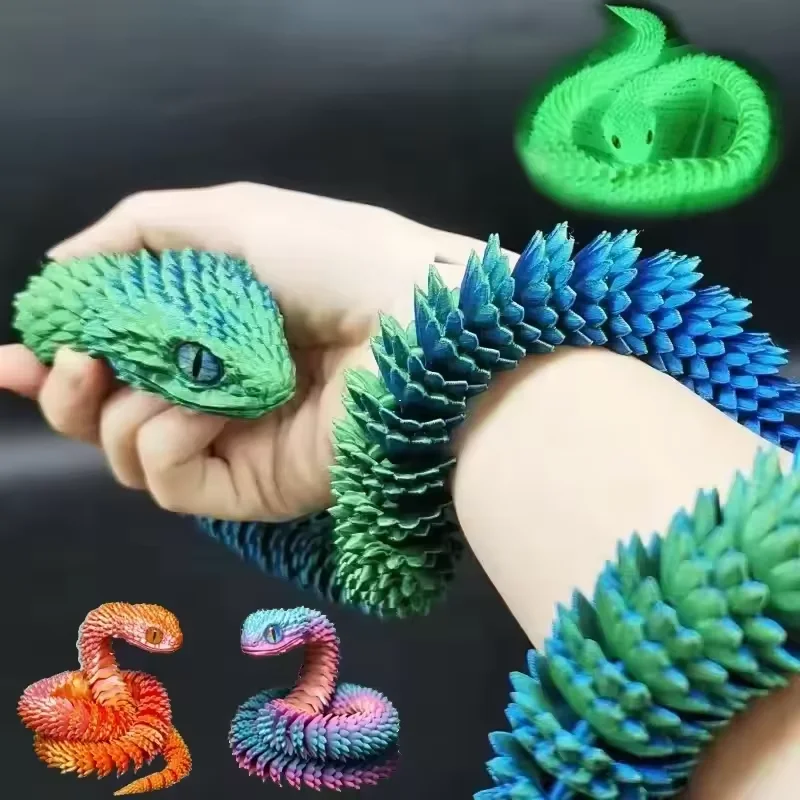 Gummy Candy - 3D-gedruckte Schlange, bewegliches Gelenk, Zappelspielzeug, Figur,