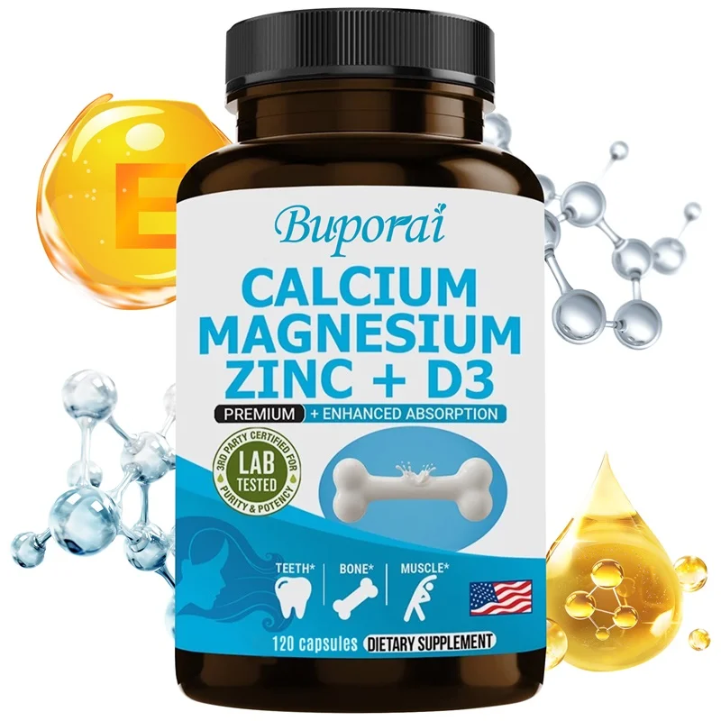 Protein Bar - Kalzium-Magnesium-Zink-Vitamin D3-Ergänzungsmittel – Knochen, Zähne, Muskeln,