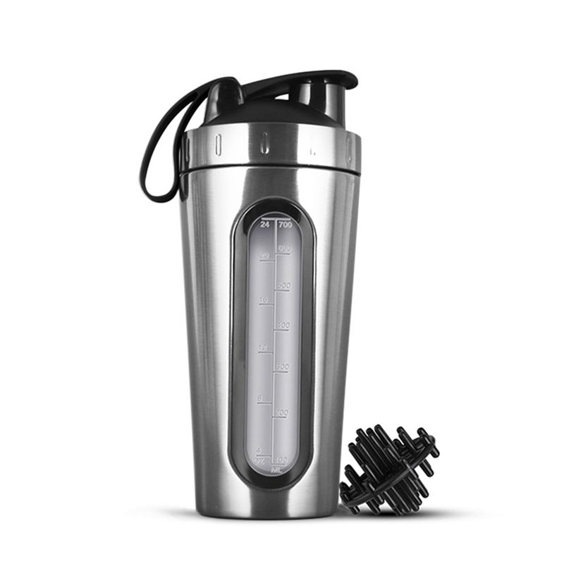 Protein Bar - BHBD-Shaker-Flaschen für Proteinmischungen, Protein-Shaker aus Edelstahl,