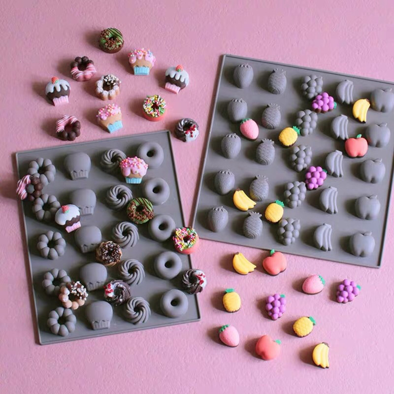 Chocolate Snack - Multicavity Obst Silikon Schokolade Backform Donut
