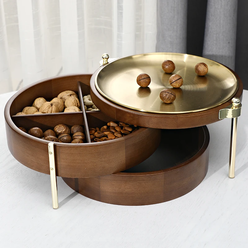 Dried Fruit - Dreistöckige Trockenobstplatte, Nussaufbewahrungsbox, Wohnzimmer-Deko, Teetisch und