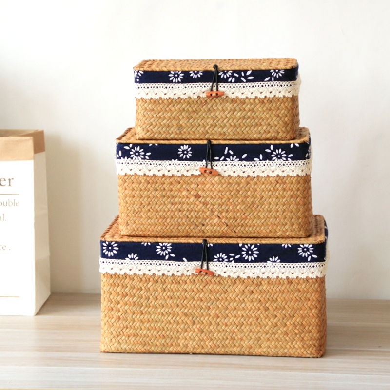 Algen gewebte Box Graskorb mit – Seaweed Snack Bewertung und Preis